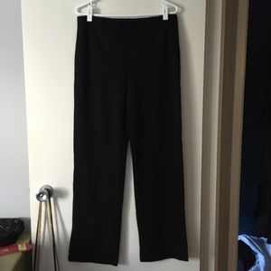 Eileen Fisher Black Stretch Viscose Pull On Boot Leg Pants M